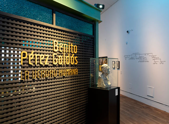 Montaje de la exposición Benito Pérez Galdós. La verdad humana