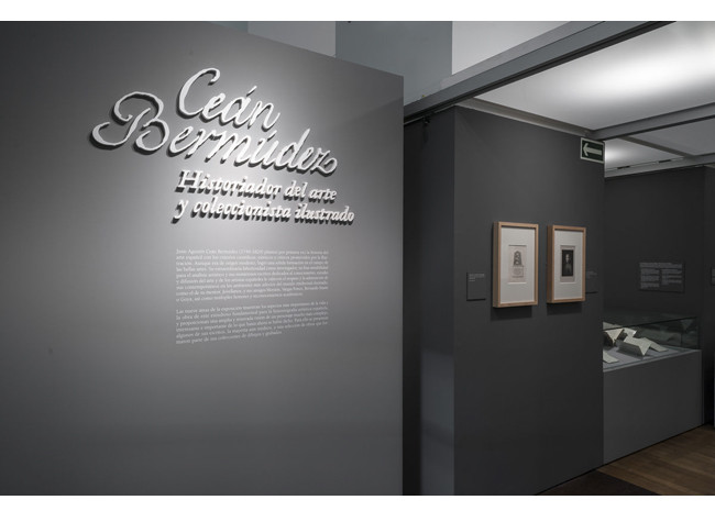 Sala de la exposición Ceán Bermúdez, historiador del arte y coleccionista ilustrado