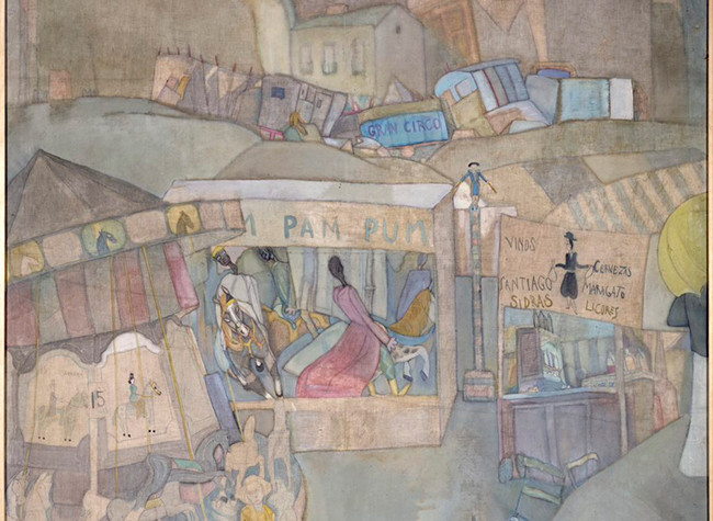 Carlos Sáenz de Tejada Mañana de verbena o el Pim Pam Pum. © Saenz de Tejada o Tejada, VEGAP, Madrid, 2023. Museo Nacional Centro de Arte Reina Sofía, Madrid