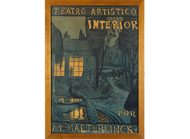 Santiago Rusiñol. Cartel de la obra «Interior» de Maurice Maeterlinck, 1899. Archivo María Lejárraga