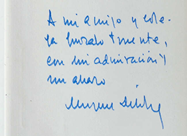 Dedicatoria de Miguel Delibes