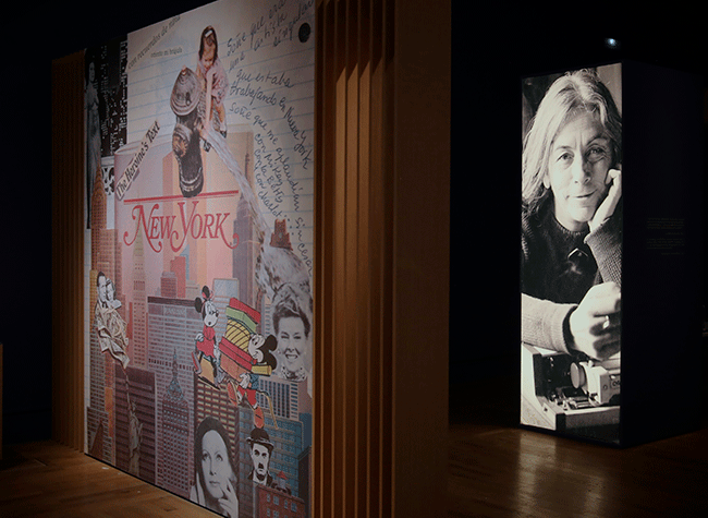 Montaje de la exposición «Carmen Martín Gaite. Un paradigma de mujer de letras»