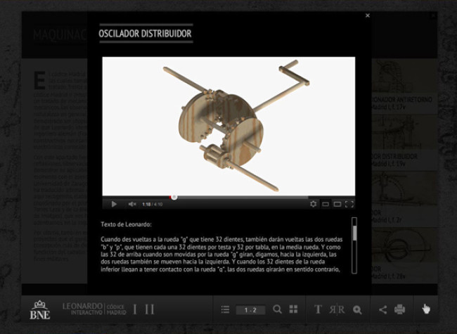 Reproducción de las máquinas de Leonardo