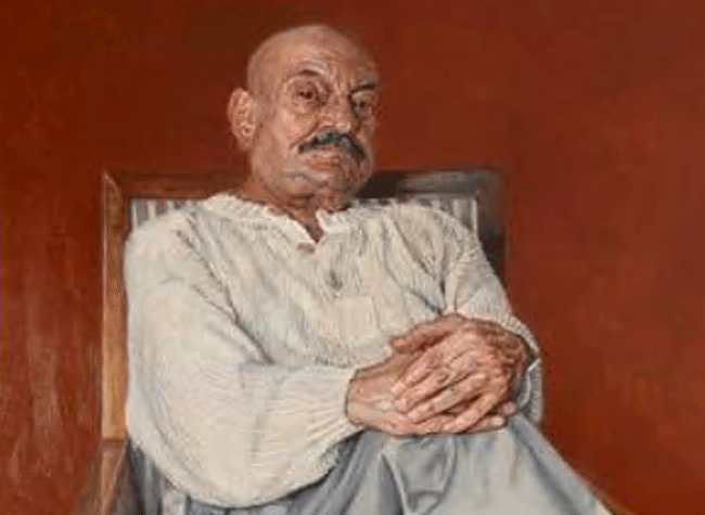 Retrato 'Premios Cervantes' de José Hierro (Ⓒ Rafael Cidoncha)