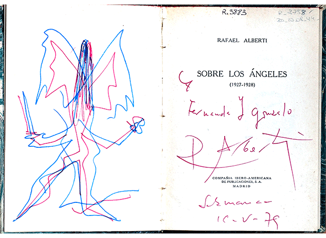 Libro dedicado por Rafael Alberti