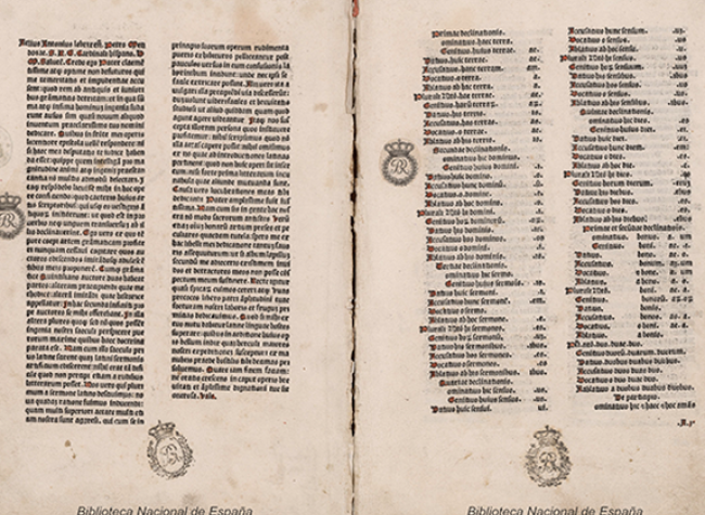 Nebrija, Introductiones latinae, Salamanca: Juan de Porras, 1481 (INC/2652 [olim I-1599])