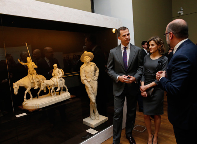 Don Felipe y Doña Letizia en la inauguración de la exposición 