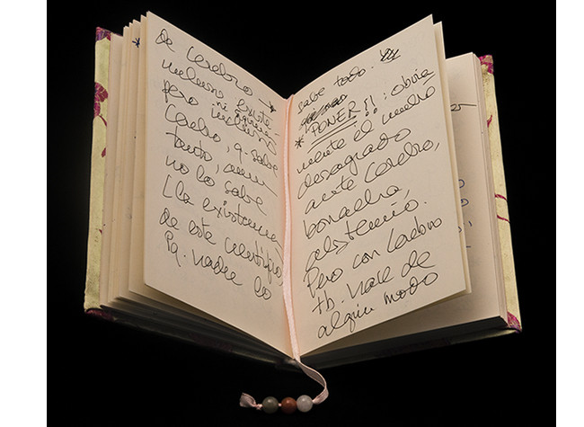 Libreta manuscrita de “Instrucciones para salvar el mundo” de Rosa Montero