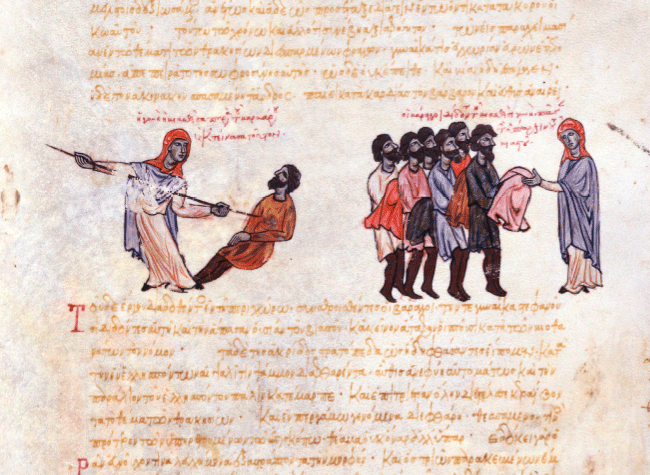 Manuscrito: Synopsis historiarum, signatura VITR/26/2, h. 208r (detalle)