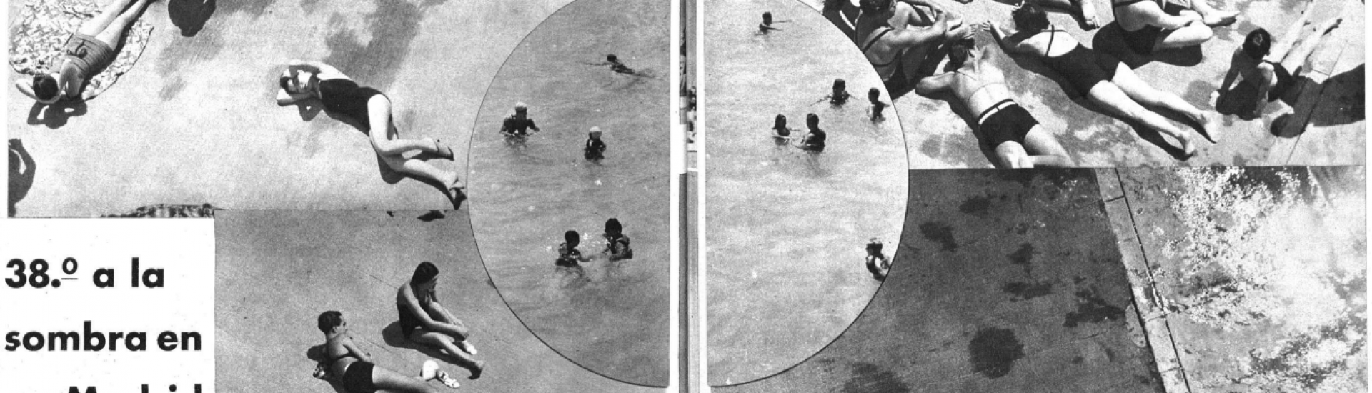Madrileños bañándose y tomando el sol en el verano de 1935, en Mundo Gráfico
