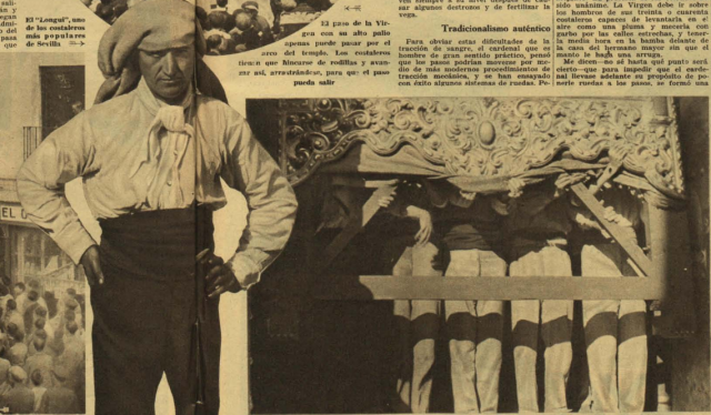 Imagen del costalero sevillano El Longui