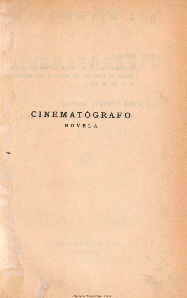 Cinematógrafo: novela Cinematógrafo: novela