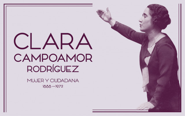 Cartel de la exposición Clara Campoamor