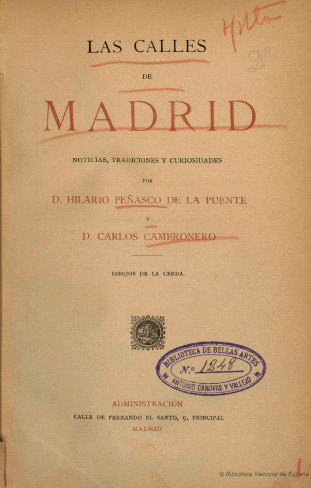 Las calles de Madrid, 1889 Las calles de Madrid