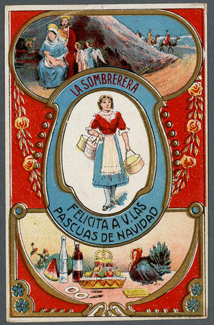 Felicitación navideña de la sombrerera Felicitación navideña de la sombrerera