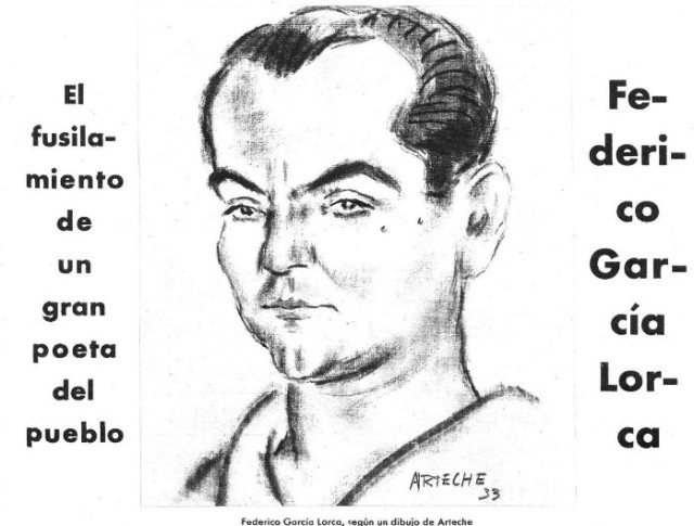 Caricatura Federico García Lorca