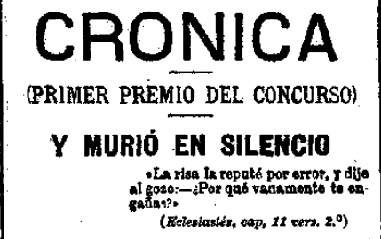 Mesa, Enrique de. Y murió el silencio. Crónica Y murió el silencio