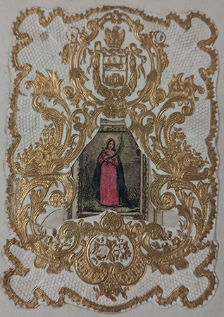 Estampita de la Virgen del diario Jacinto Arxer i Bussalleu