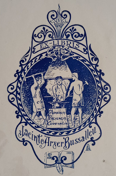 Exlibris Jacinto Arxer Bussalleu - 1921