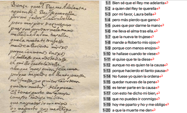 Transcripción de 'La francesa Laura' de Lope de Vega
