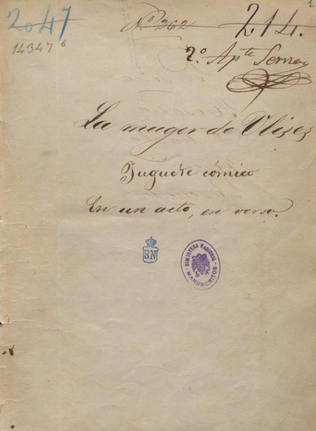 La mujer de Ulises / Eusebio Blasco La mujer de Ulises