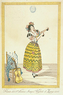 Retrato de Mariana Márquez bailando el zorongo
